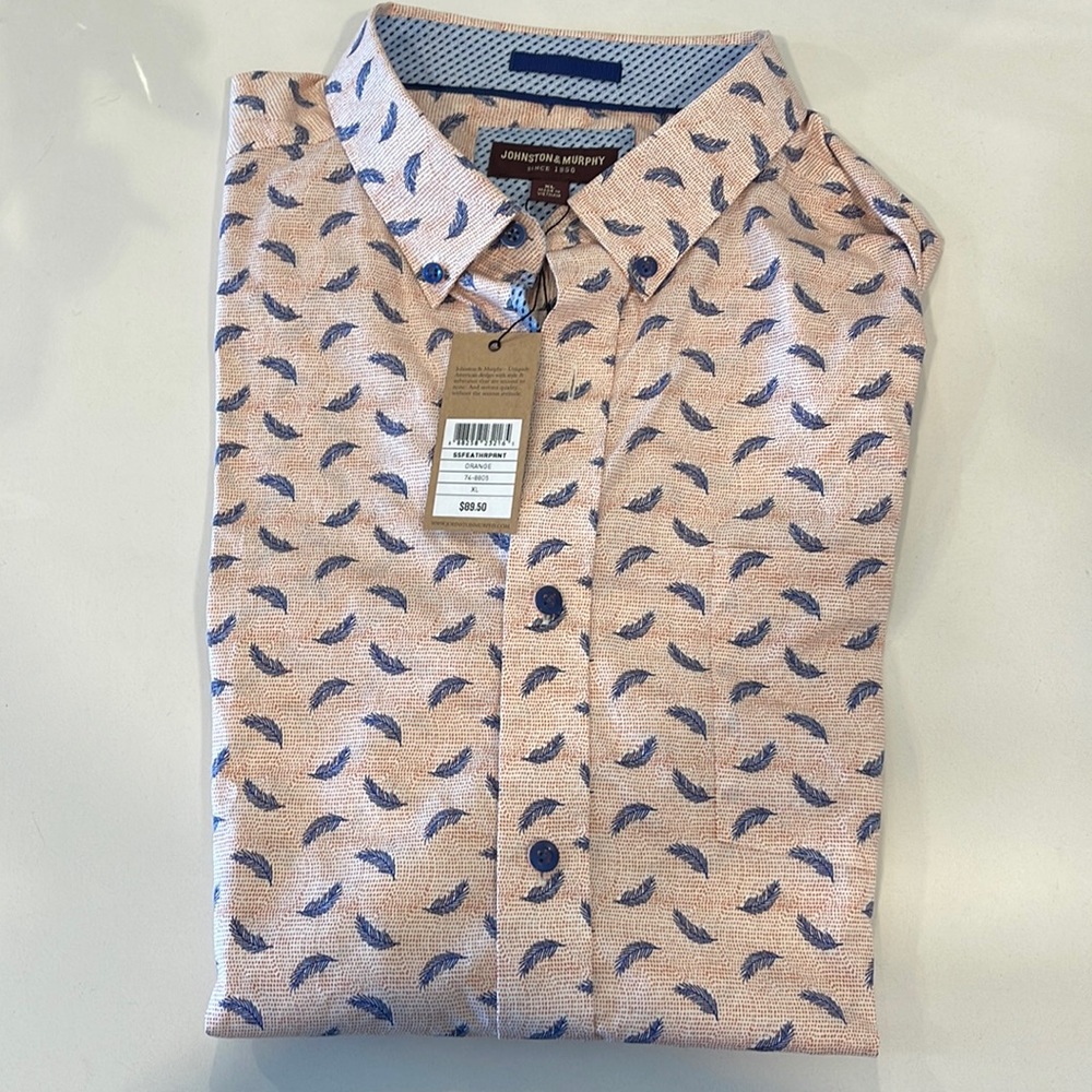 JOHNSTON & MURPHY men’s collared shirt NWT